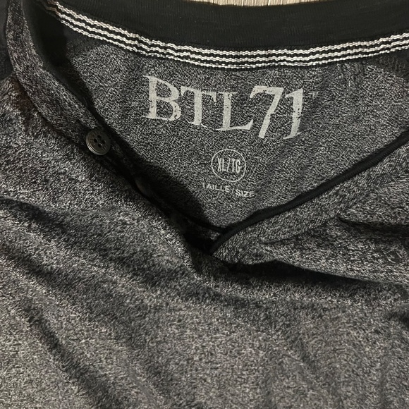 Buffalo BTL71 long sleeve 1/4 button shirt. Black. XL - Picture 5 of 5